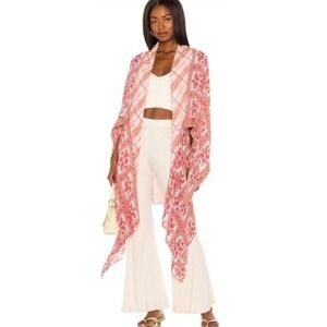 Free People Women's American Pie Duster Kimono Cardigan OS Patchwork Floral Boho